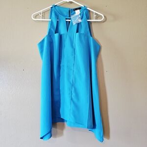 Mark. Blue Sleeveless Top